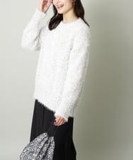 K2FAV38044 a.v.v(アー・ヴェ・ヴェ) リュクスヘアリーバックスリットニット ライトグレー
