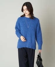 K2FAV38044 a.v.v(アー・ヴェ・ヴェ) リュクスヘアリーバックスリットニット ダークグレー