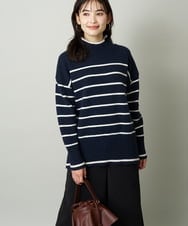 K2FAV46044 a.v.v(アー・ヴェ・ヴェ) バックスリットニットプルオーバー ネイビー
