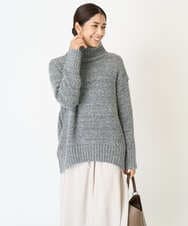 K2FBA40044 a.v.v(アー・ヴェ・ヴェ) 【WEB限定】ミックスヤーンハイネックゆるニット ベージュ