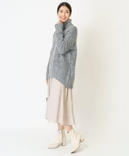 K2FBA40044 a.v.v(アー・ヴェ・ヴェ) 【WEB限定】ミックスヤーンハイネックゆるニット ベージュ