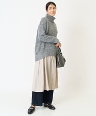K2FBA40044 a.v.v(アー・ヴェ・ヴェ) 【WEB限定】ミックスヤーンハイネックゆるニット ベージュ
