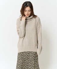 K2FBA40044 a.v.v(アー・ヴェ・ヴェ) 【WEB限定】ミックスヤーンハイネックゆるニット ベージュ