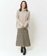 K2FBA40044 a.v.v(アー・ヴェ・ヴェ) 【WEB限定】ミックスヤーンハイネックゆるニット ベージュ