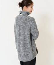K2FBA40044 a.v.v(アー・ヴェ・ヴェ) 【WEB限定】ミックスヤーンハイネックゆるニット グレー