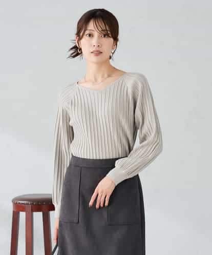 K2FBD15044 a.v.v プリーツライクVネックニット