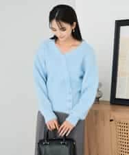 K2FBD23049 a.v.v(アー・ヴェ・ヴェ) カシュクールライクVネックニット ライトブルー
