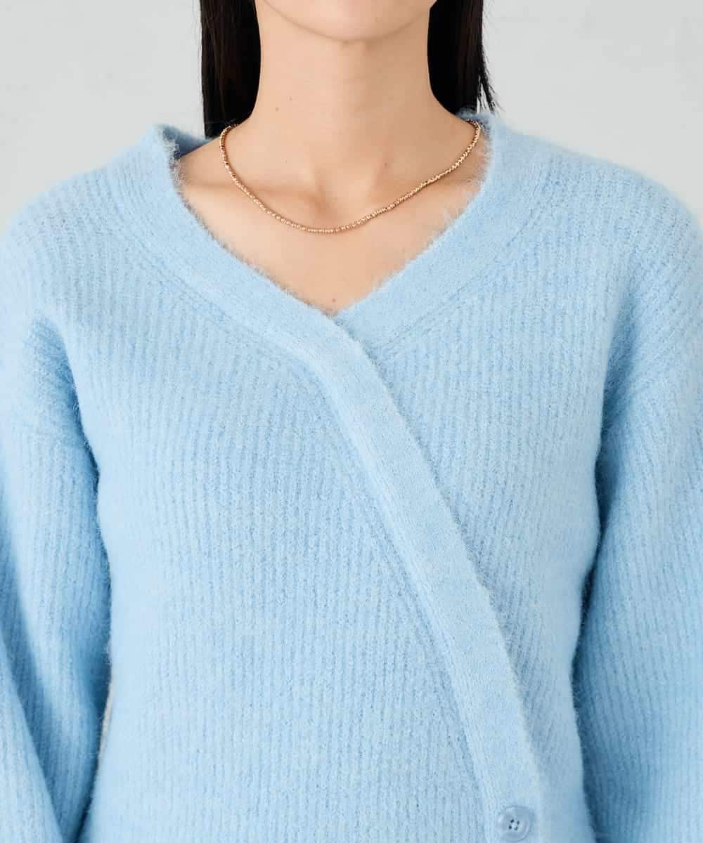 K2FBD23049 a.v.v(アー・ヴェ・ヴェ) カシュクールライクVネックニット ライトブルー