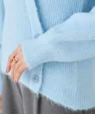 K2FBD23049 a.v.v(アー・ヴェ・ヴェ) カシュクールライクVネックニット ライトブルー