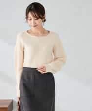 K2FBD25049 a.v.v(アー・ヴェ・ヴェ) ダイヤ柄ニットプルオーバー ライトイエロー