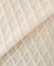 K2FBD25049 a.v.v(アー・ヴェ・ヴェ) ダイヤ柄ニットプルオーバー ライトイエロー