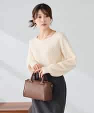 K2FBD25049 a.v.v(アー・ヴェ・ヴェ) ダイヤ柄ニットプルオーバー アイボリー