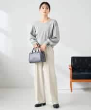 K2FBD27054 a.v.v(アー・ヴェ・ヴェ) フラワー刺繍ニットプルオーバー ライトブルー