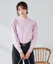 K2FBD28044 a.v.v(アー・ヴェ・ヴェ) プチハイネックショルダータックニット ピンク