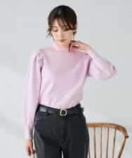 K2FBD28044 a.v.v(アー・ヴェ・ヴェ) プチハイネックショルダータックニット ピンク