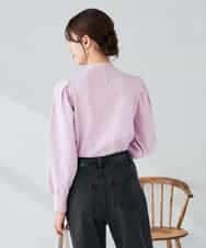 K2FBD28044 a.v.v(アー・ヴェ・ヴェ) プチハイネックショルダータックニット ピンク