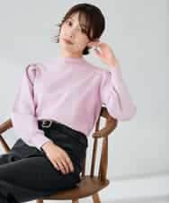 K2FBD28044 a.v.v(アー・ヴェ・ヴェ) プチハイネックショルダータックニット ピンク