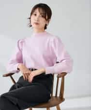 K2FBD28044 a.v.v(アー・ヴェ・ヴェ) プチハイネックショルダータックニット ピンク