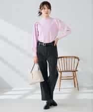 K2FBD28044 a.v.v(アー・ヴェ・ヴェ) プチハイネックショルダータックニット ピンク