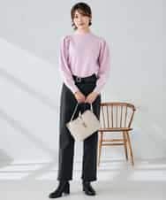 K2FBD28044 a.v.v(アー・ヴェ・ヴェ) プチハイネックショルダータックニット ピンク