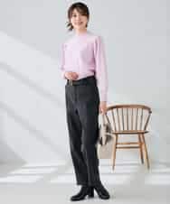 K2FBD28044 a.v.v(アー・ヴェ・ヴェ) プチハイネックショルダータックニット ピンク