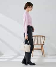 K2FBD28044 a.v.v(アー・ヴェ・ヴェ) プチハイネックショルダータックニット ピンク