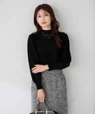 K2FBD28044 a.v.v(アー・ヴェ・ヴェ) プチハイネックショルダータックニット ピンク