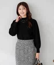 K2FBD28044 a.v.v(アー・ヴェ・ヴェ) プチハイネックショルダータックニット ピンク