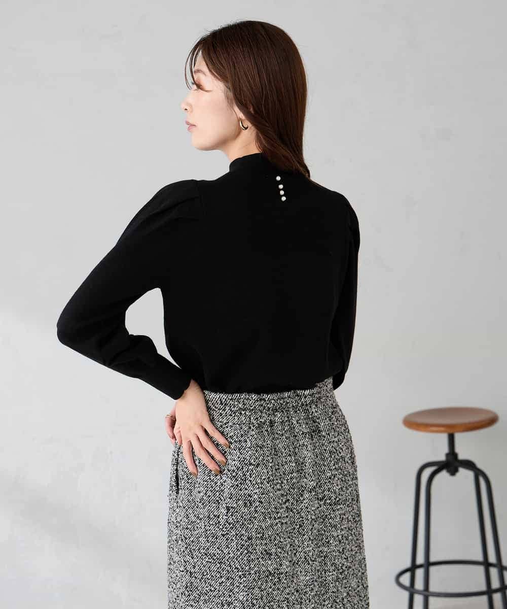 K2FBD28044 a.v.v(アー・ヴェ・ヴェ) プチハイネックショルダータックニット ピンク