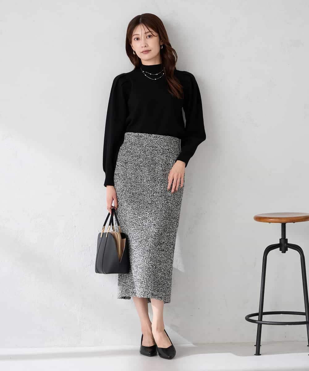 K2FBD28044 a.v.v(アー・ヴェ・ヴェ) プチハイネックショルダータックニット ピンク