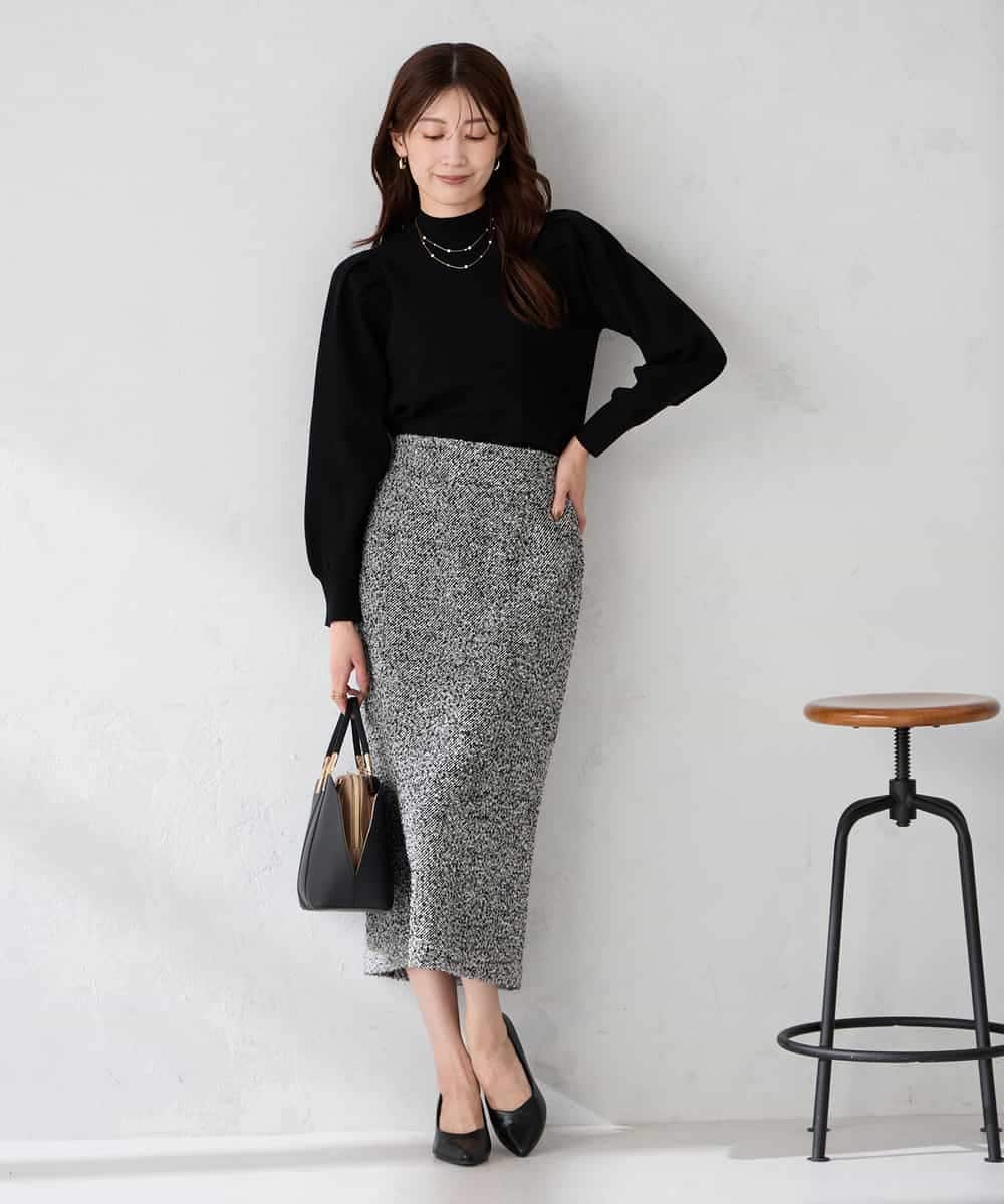 K2FBD28044 a.v.v(アー・ヴェ・ヴェ) プチハイネックショルダータックニット ピンク