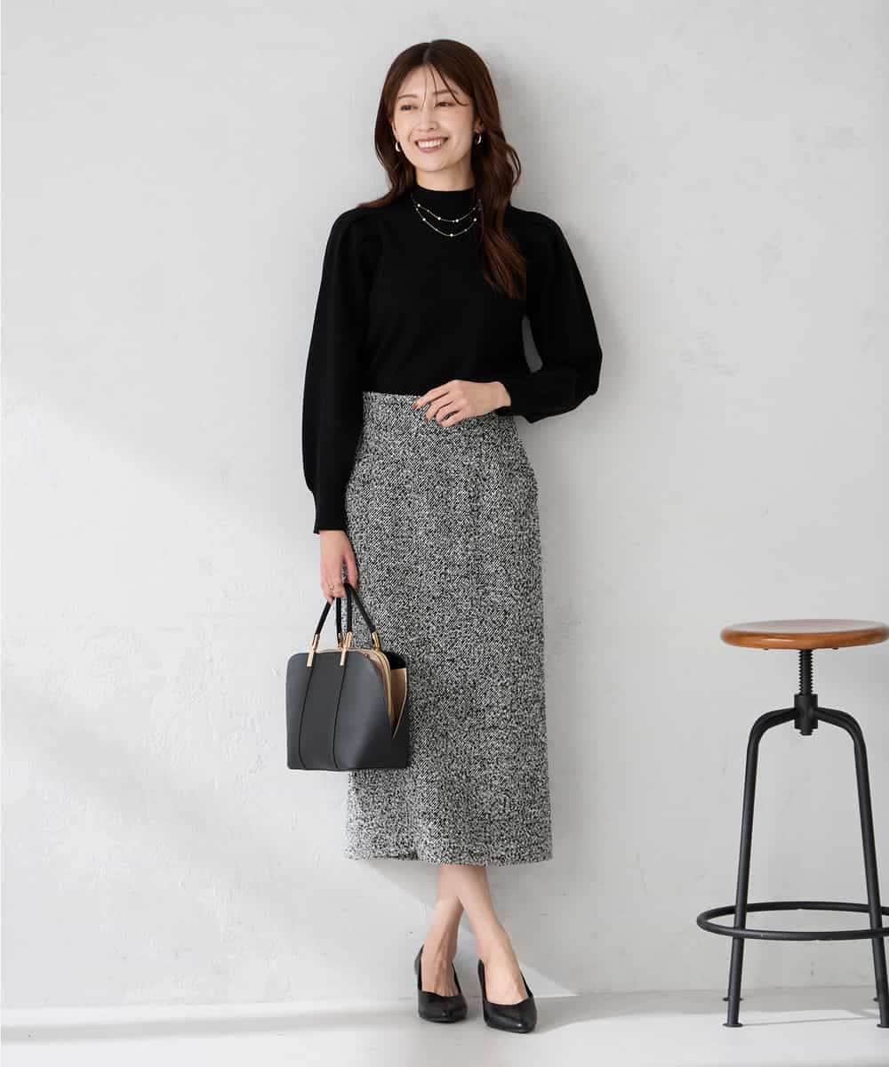 K2FBD28044 a.v.v(アー・ヴェ・ヴェ) プチハイネックショルダータックニット ピンク