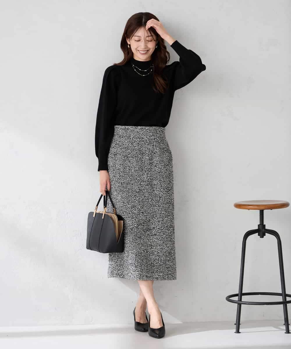 K2FBD28044 a.v.v(アー・ヴェ・ヴェ) プチハイネックショルダータックニット ピンク