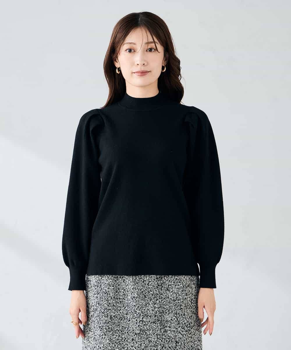 K2FBD28044 a.v.v(アー・ヴェ・ヴェ) プチハイネックショルダータックニット ピンク