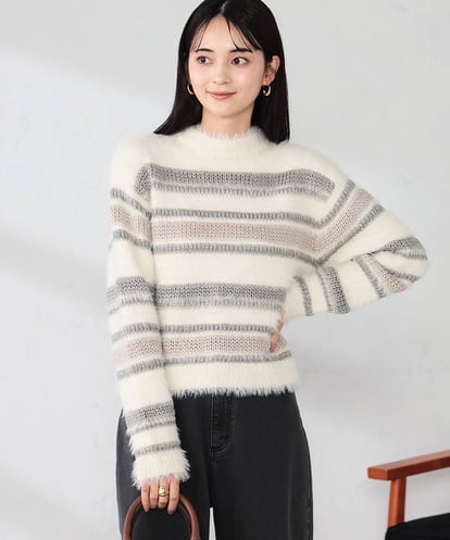 K2FBD29059 a.v.v フェザーボーダーニット