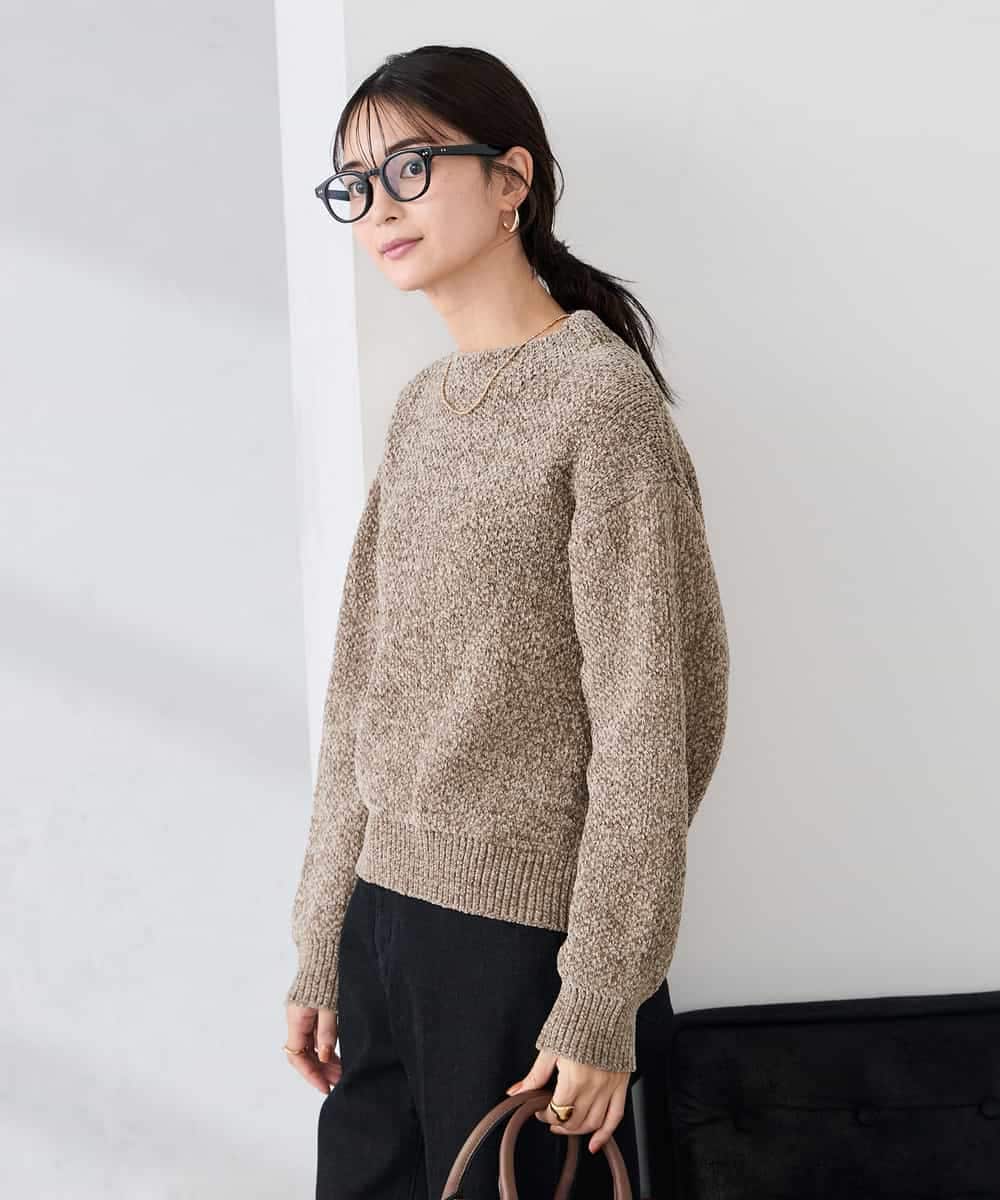 K2FBD33049 a.v.v(アー・ヴェ・ヴェ) モールヤーンニット モカ