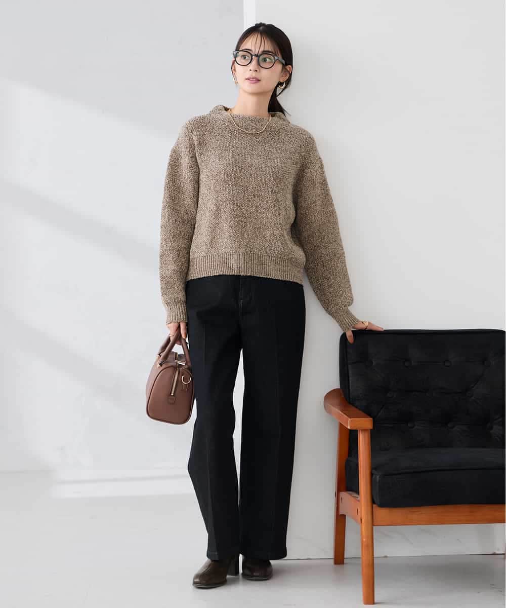 K2FBD33049 a.v.v(アー・ヴェ・ヴェ) モールヤーンニット モカ