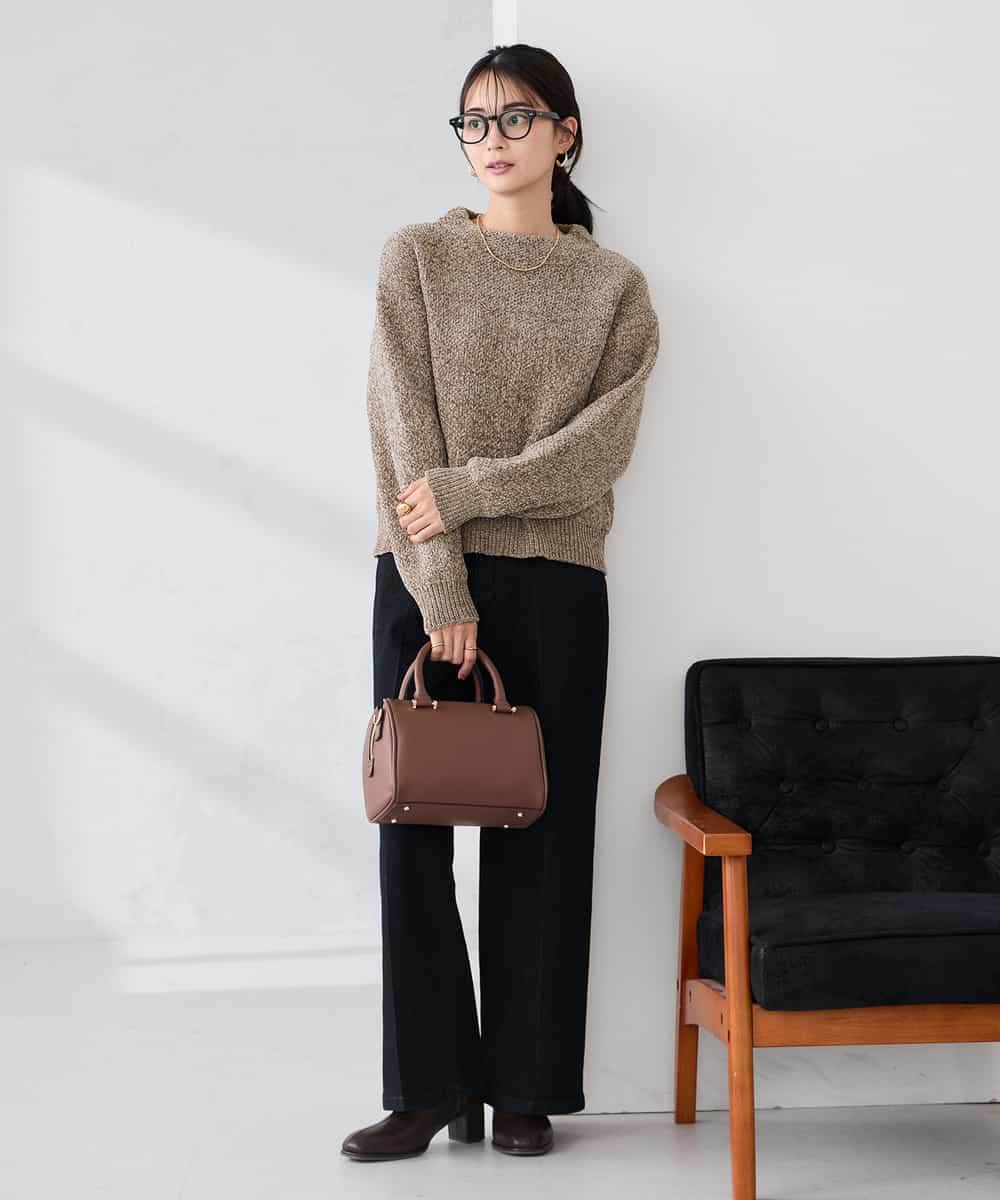 K2FBD33049 a.v.v(アー・ヴェ・ヴェ) モールヤーンニット モカ