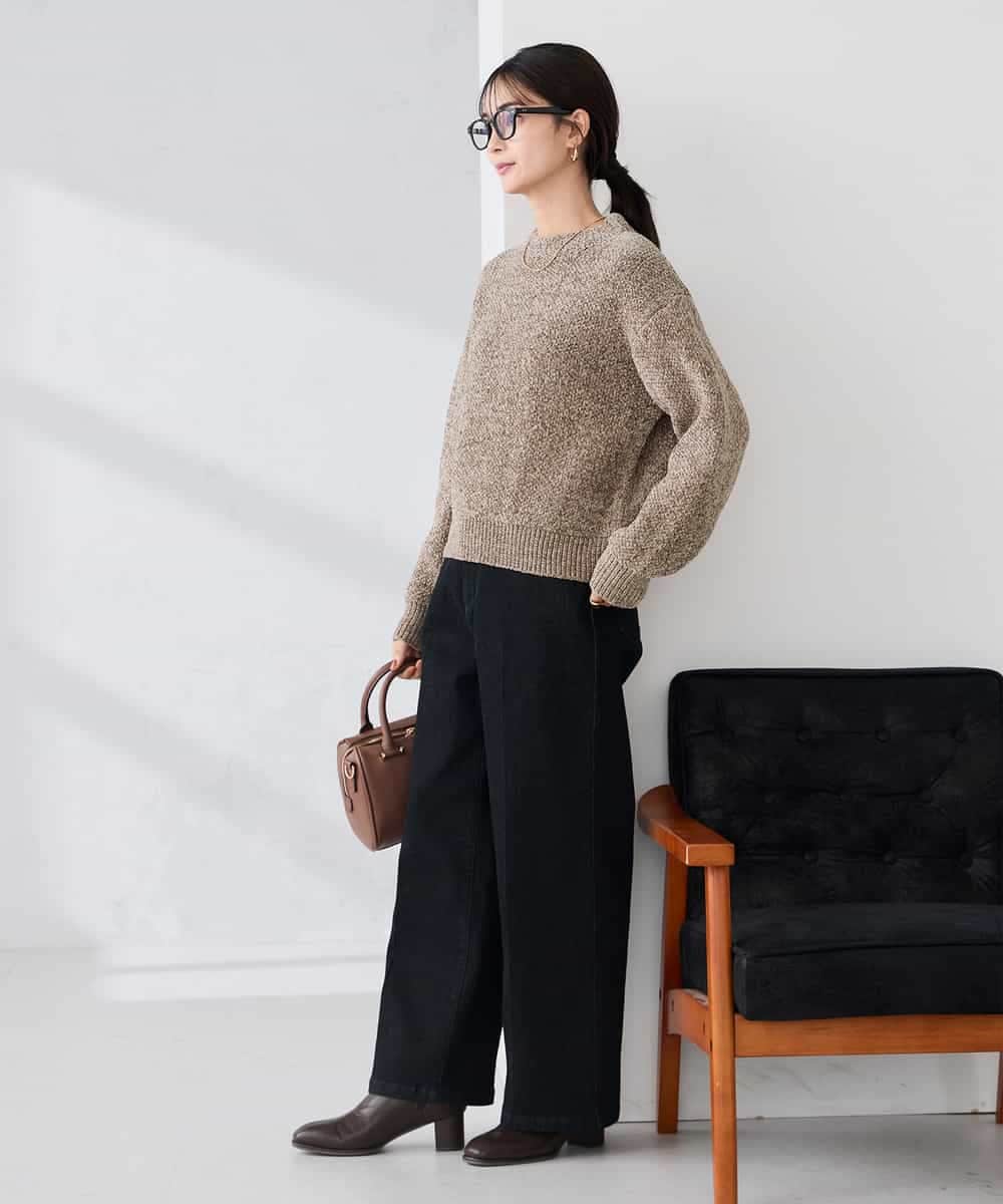 K2FBD33049 a.v.v(アー・ヴェ・ヴェ) モールヤーンニット モカ