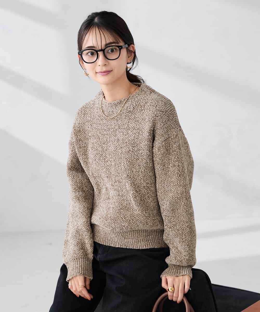 K2FBD33049 a.v.v(アー・ヴェ・ヴェ) モールヤーンニット モカ