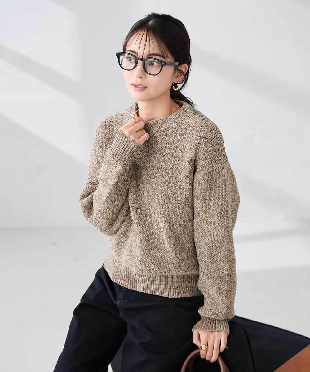 K2FBD33049 a.v.v(アー・ヴェ・ヴェ) モールヤーンニット モカ