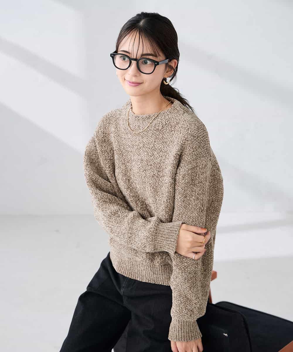 K2FBD33049 a.v.v(アー・ヴェ・ヴェ) モールヤーンニット モカ