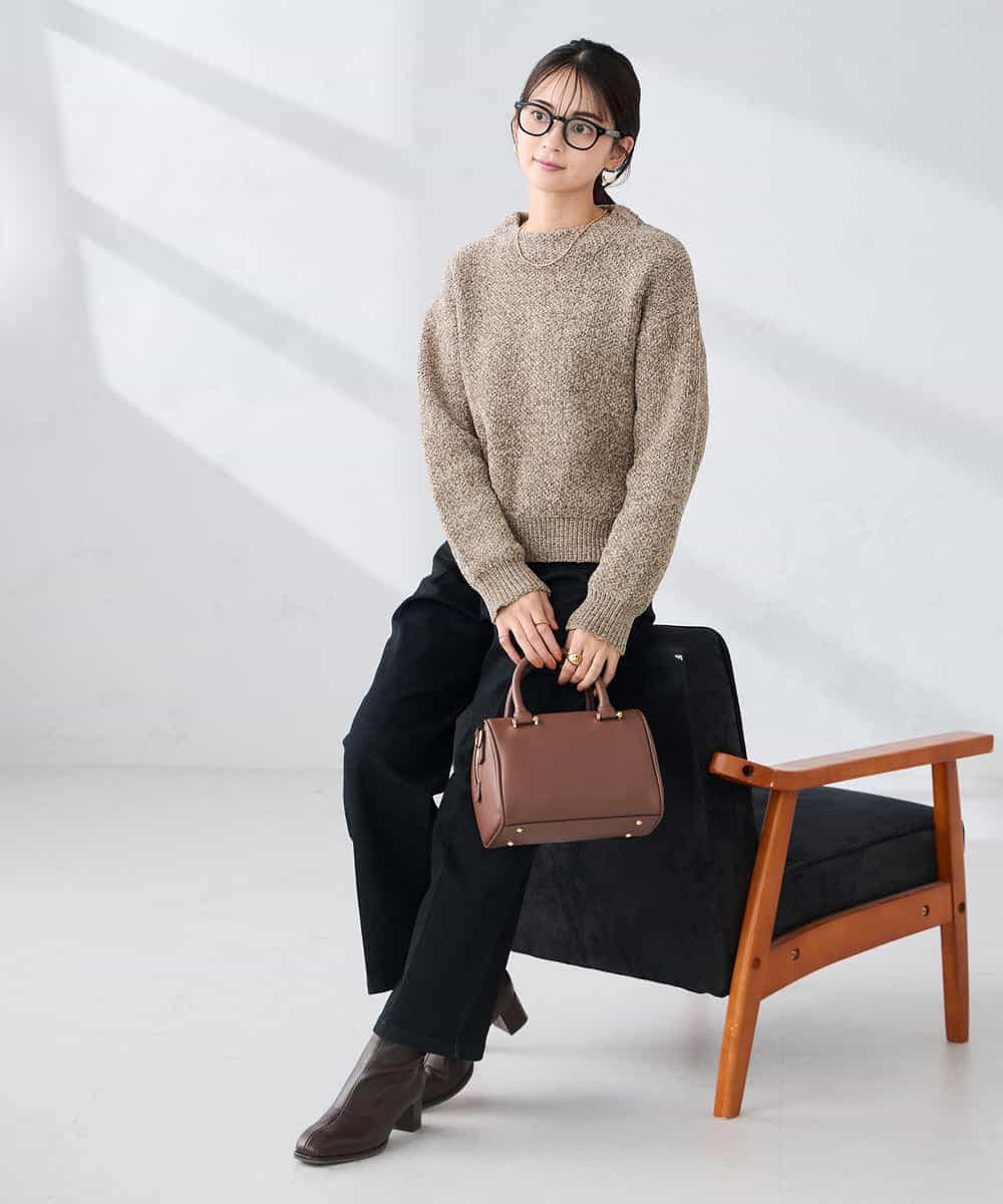 K2FBD33049 a.v.v(アー・ヴェ・ヴェ) モールヤーンニット モカ