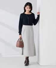 K2FBD34049 a.v.v(アー・ヴェ・ヴェ) アーガイルパフスリーブニット ライトイエロー