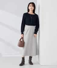 K2FBD34049 a.v.v(アー・ヴェ・ヴェ) アーガイルパフスリーブニット ライトイエロー