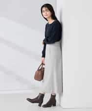 K2FBD34049 a.v.v(アー・ヴェ・ヴェ) アーガイルパフスリーブニット ライトイエロー