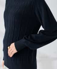 K2FBD34049 a.v.v(アー・ヴェ・ヴェ) アーガイルパフスリーブニット ライトイエロー