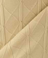 K2FBD34049 a.v.v(アー・ヴェ・ヴェ) アーガイルパフスリーブニット ライトイエロー