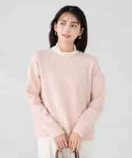 K2FBD35049 a.v.v(アー・ヴェ・ヴェ) スパンコールボーダーニット ピンク