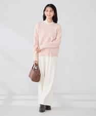 K2FBD35049 a.v.v(アー・ヴェ・ヴェ) スパンコールボーダーニット ピンク